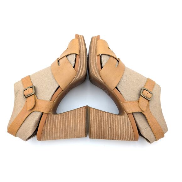 Kork-Ease Hutton Leather Platform Block Heel Slingback Sandals Size US10M EU41 - Picture 8 of 10